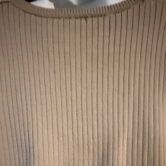 Halogen Ribbed Sleeveless Sweater Vest | tan | Size 1X - Picture 8 of 10